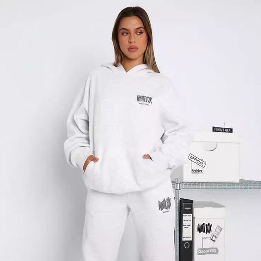 High Quality White fox-Archive 6.0 Oversized Hoodie and Sweatpants